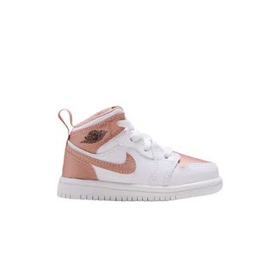 Pre-owned Air Jordan 1 Mid Td 'white Rose Gold' | Infant Size 8