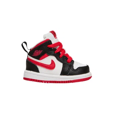Pre-owned Air Jordan 1 Mid Td 'white Very Berry' | Black | Infant Size 3