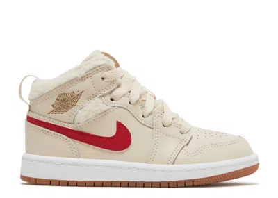Air Jordan Kids'  1 Mid Utility Ps 'fleece' In Brown