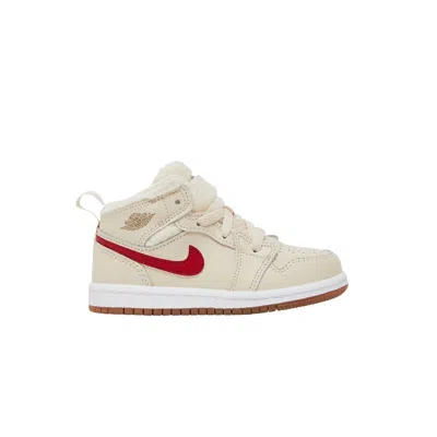 Pre-owned Air Jordan 1 Mid Utility Td 'fleece' | Tan | Infant Size 10