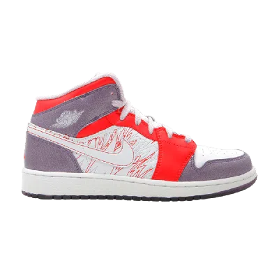 Pre-owned Air Jordan 1 Premium Gs 'grey Violet'