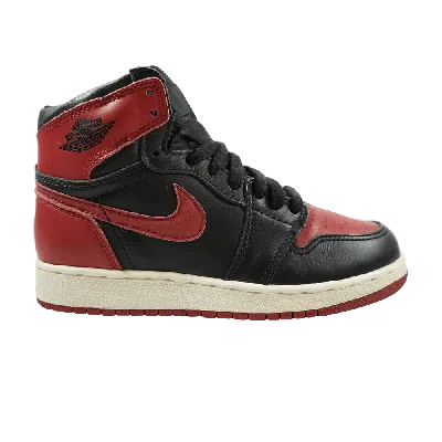 Pre-owned Air Jordan 1 Retro Bg 'bred' In Black