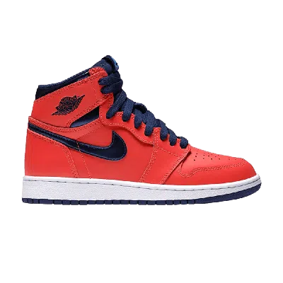 Pre-owned Air Jordan 1 Retro Bg 'letterman' In Orange