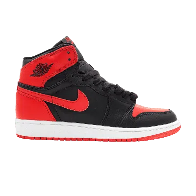 Pre-owned Air Jordan 1 Retro Gs 'bred' In Black