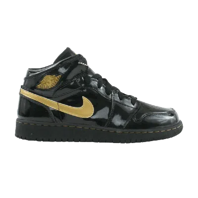 Pre-owned Air Jordan 1 Retro Gs 'metallic Gold' In Black