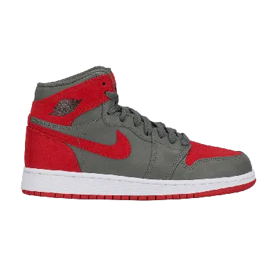 Pre-owned Air Jordan 1 Retro Hi Prem Bg 'bred Camo' In Red