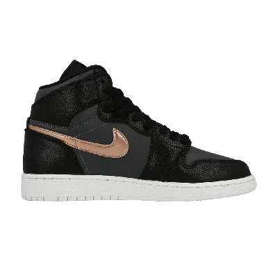 Pre-owned Air Jordan 1 Retro High Gs 'black Metallic Red Bronze'