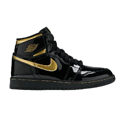 Pre-owned Air Jordan 1 Retro High Og Gs 'black Metallic Gold'