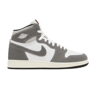 Pre-owned Air Jordan 1 Retro High Og Gs 'washed Black' | Grey | Kid's Size 5.5 In Gray