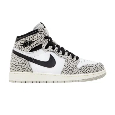 Pre-owned Air Jordan 1 Retro High Og Gs 'white Cement' | Grey | Kid's Size 6