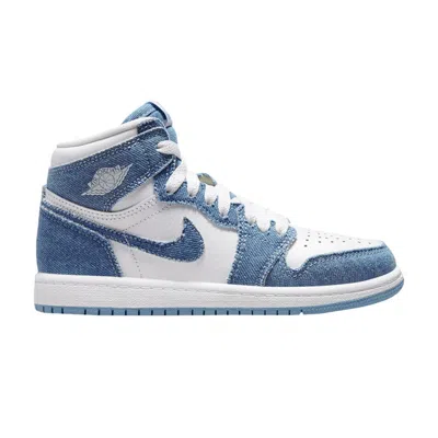Pre-owned Air Jordan 1 Retro High Og Ps 'denim' | Blue | Kid's Size 2.5
