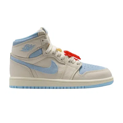 Pre-owned Air Jordan 1 Retro High Og Ps 'pale Ivory Psychic Blue' | Kid's Size 10.5