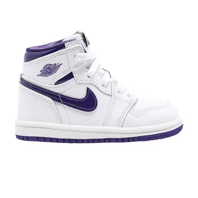 Pre-owned Air Jordan 1 Retro High Og Td 'court Purple' | White | Infant Size 4