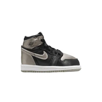 Pre-owned Air Jordan 1 Retro High Og Td 'satin Shadow' | Grey | Infant Size 2 In Gray