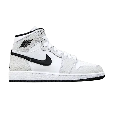Pre-owned Air Jordan 1 Retro High Premium Gs 'white Black'