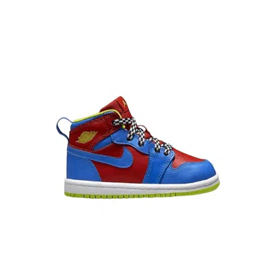 Pre-owned Air Jordan 1 Retro High Td 'cyber Red Blue' | Infant Size 8