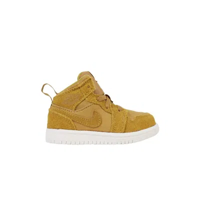 Pre-owned Air Jordan 1 Retro Mid Bt 'wheat' | Brown | Infant Size 4