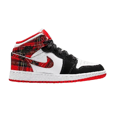 Pre-owned Air Jordan 1 Retro Mid Gs 'bad Santa' In Red