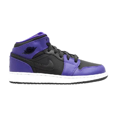 Pre-owned Air Jordan 1 Retro Mid Gs 'dark Concord' In Black
