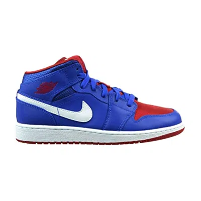 Pre-owned Air Jordan 1 Retro Mid Gs 'detroit Pistons' | Blue | Kid's Size 5.5