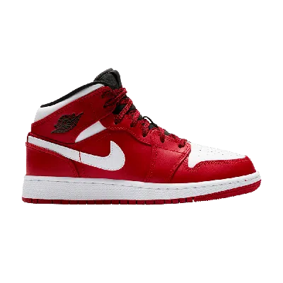 Pre-owned Air Jordan 1 Retro Mid Gs 'gym Red White'