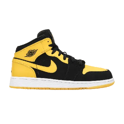 Pre-owned Air Jordan 1 Retro Mid Gs 'new Love' 2017 In Yellow