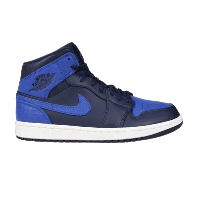 Pre-owned Air Jordan 1 Retro Mid Gs 'obsidian Royal' In Blue