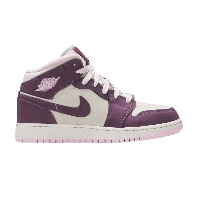 Pre-owned Air Jordan 1 Retro Mid Gs 'pro Purple'