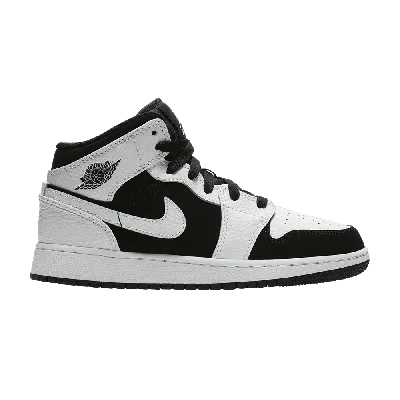 Pre-owned Air Jordan 1 Retro Mid Gs 'white'
