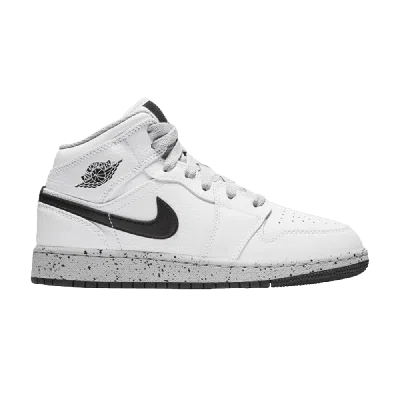 Pre-owned Air Jordan 1 Retro Mid Gs 'white Cement'