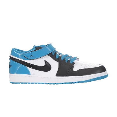 Pre-owned Air Jordan 1 Strap Low 'neo Turquoise' In White