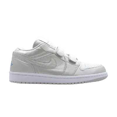 Pre-owned Air Jordan 1 Velcro Premr Low 'sapphire' In Grey