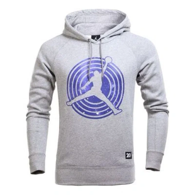 Air Jordan 11 Fleece Hoodie 'grey Purple' In Gray