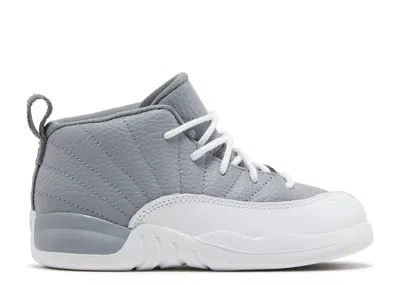 Air Jordan Babies'  12 Retro Td 'stealth' In Gray