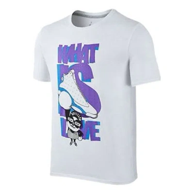 Air Jordan 13 Rerto T-shirt 'white Purple'