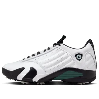 Air Jordan 14 Golf 'oxidized Green' In White