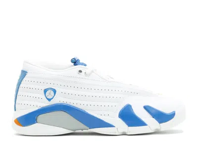 Air Jordan 14 Retro Low Gs 'pacific Blue' In White