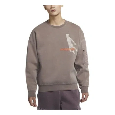 Air Jordan 23 Engineered Casual Knitted Turtleneck Sweater For Men Brown/gray