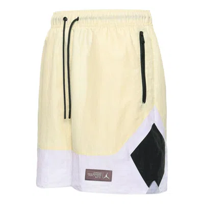 Air Jordan 23 Engineered Woven Contrasting Colors Basketball Breathable Sports Shorts Beach Light Ye In Yellow