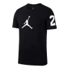 Air Jordan 23 Logo Printing Casual Sports Round Neck Short Sleeve Black