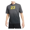 Air Jordan 23 Mens Engineered Mesh Gradient Crew Neck Sports Short Sleeve Grey In Gray