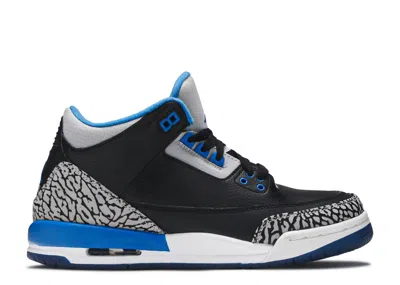 Air Jordan 3 Retro Bg 'sport Blue' In Black