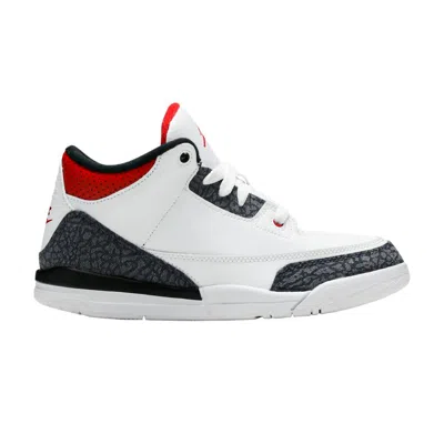 Pre-owned Air Jordan 3 Retro Denim Se Ps 'fire Red' | White | Kid's Size 13