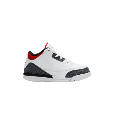 Pre-owned Air Jordan 3 Retro Denim Se Td 'fire Red' | White | Infant Size 3