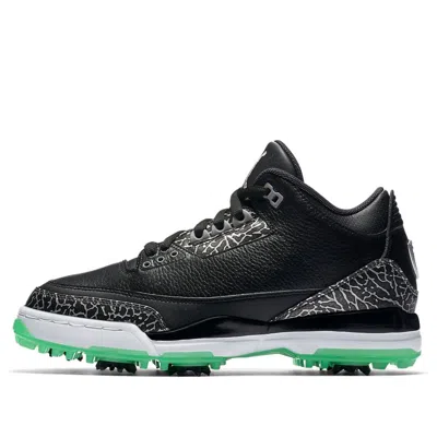 Air Jordan 3 Retro Golf 'black Green Glow'
