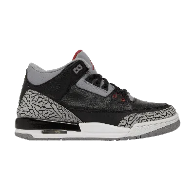 Pre-owned Air Jordan 3 Retro Gs 'cement' 2011 In Black