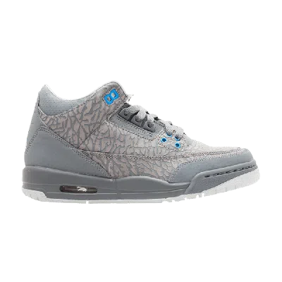 Pre-owned Air Jordan 3 Retro Gs 'cool Grey Blue Glow'