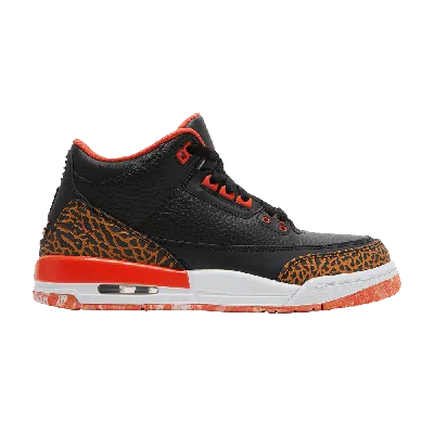 Pre-owned Air Jordan 3 Retro Gs 'kumquat' In Black