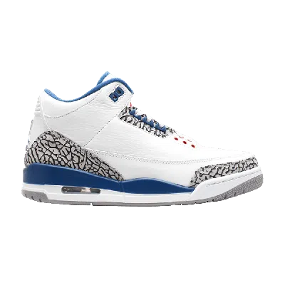 Pre-owned Air Jordan 3 Retro Gs 'true Blue' In White