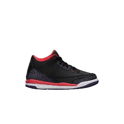 Pre-owned Air Jordan 3 Retro Ps 'black Crimson'